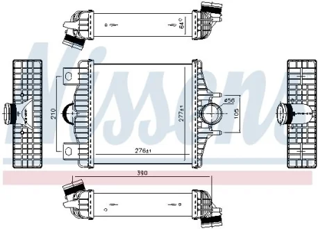Радіатор інтеркулера RANGE ROVER 3.0-4.4 12-22 NISSENS 961427