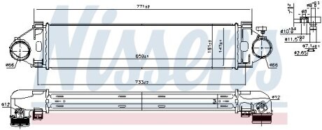 Радіатор інтеркулера VOLVO XC60 I 2.0-3.0 08-17 NISSENS 961501