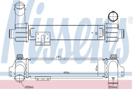 Радіатор інтеркулера SORENTO I (JC) 2.5 CRDi 02-11 NISSENS 96215