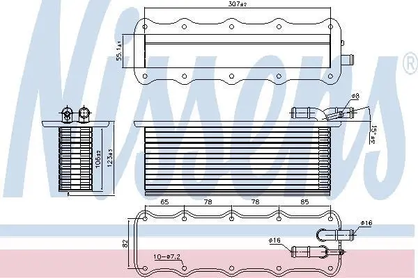 Радіатор інтеркулера Golf/Passat/Octavia 1.2/1.4 TSI 12- NISSENS 96318 (фото 1)