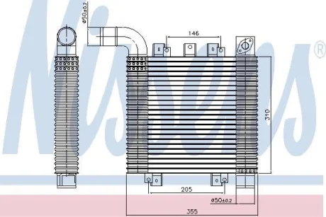 Радіатор інтеркулера SANTA FÉ II 2.2 06-13 NISSENS 96366