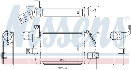 Радіатор інтеркулера L200/PAJERO SPORT II 2.5 DI-D 05- NISSENS 96373