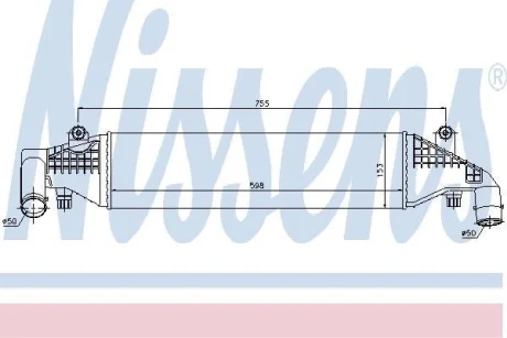 Радіатор інтеркулера MAZDA 3 1.6 DI/MZ-CD/MZR-CD 04-09 NISSENS 96532