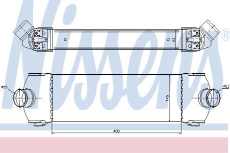 Радіатор інтеркулера TRANSIT 2.2 TDCi 06-14 NISSENS 96641