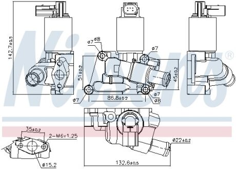 Фото клапан EGR First Fit NISSENS 98196 Клапан EGR First Fit NISSENS 98196