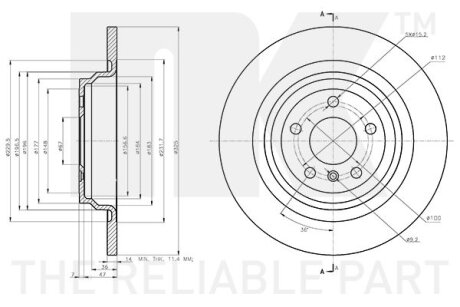 Диск гальмівний невентильований NK 3133146