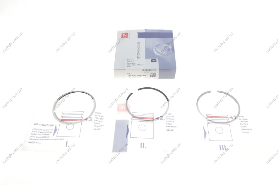 Кільця поршневі Fiat Punto/Fiorino 1.3D/CDTI 07- (69.60mm/STD) (1.5-1.5-2) = 8920190000 NPR 120 020 0015 00 (фото 1)