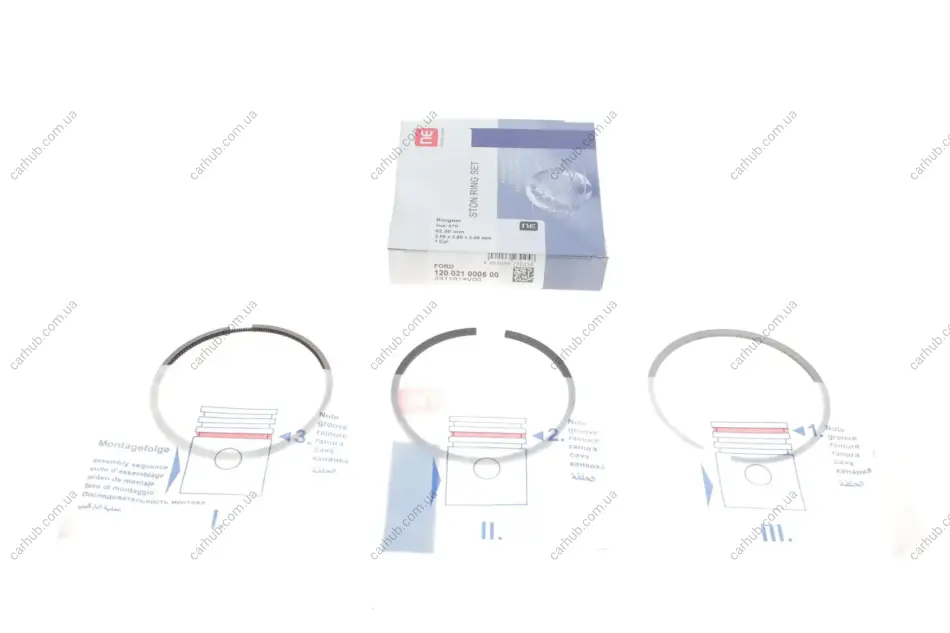 Кільця поршневі Ford Connect 1.8TDCI 02- (82.50mm/STD) (2.5-2-3) = 8921060000 NPR 120 021 0005 00 (фото 1)
