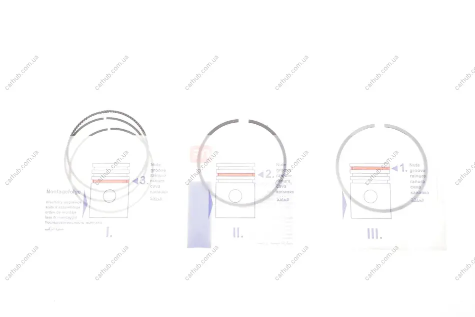 Кільця поршневі Ford Tourneo Connect/Transit Connect 1.6 13- (79mm/STD) (1.2-1.2-2.0) = 8921760000 NPR 120 021 0071 00 (фото 1)