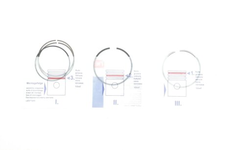 Кільця поршневі Chevrolet Aveo/Opel Insignia 1.4 11- (72.50mm/STD) (1.2-1.2-2) NPR 120 035 0008 00