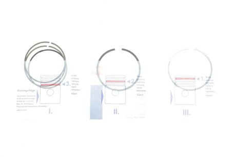 Кільця поршневі Opel Combo 1.4i 04- (73.40mm/STD) (1.2-1.2-2) NPR 120 035 0050 00