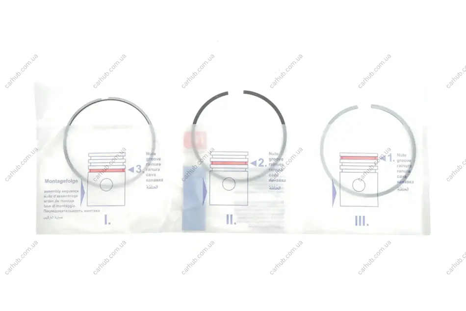 Кільця поршневі Citroen C4/C5/Peugeot 308/508/3008 2.0HDi/BlueHDi 09- (85.0mm/STD) (2-2-2) NPR 120 037 0064 00 (фото 1)