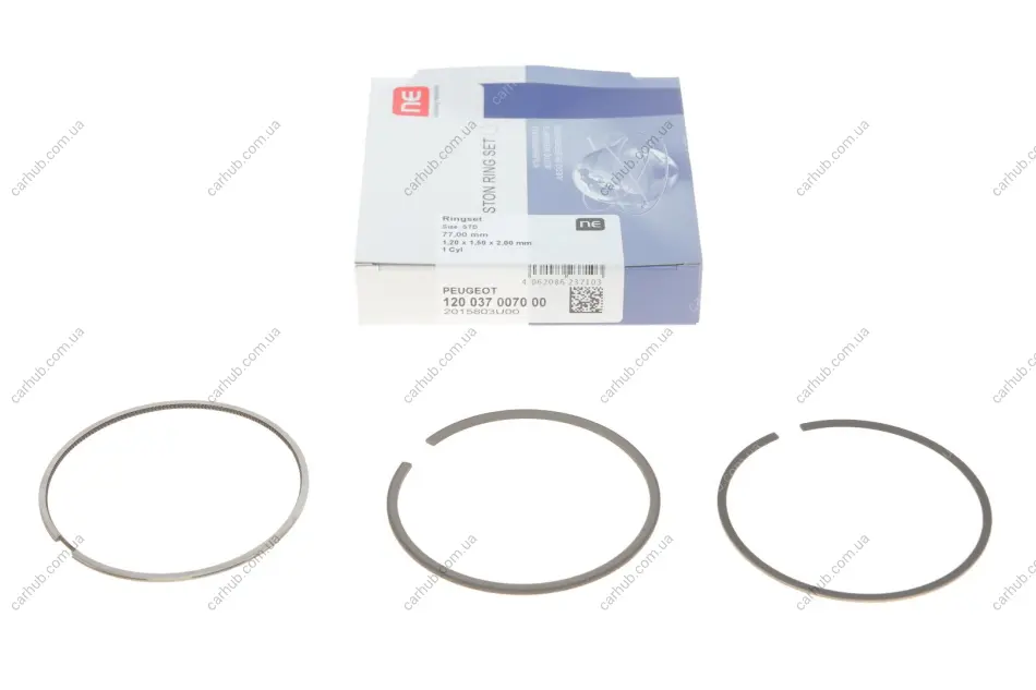 Кільця поршневі BMW 3(F30/F80) 1.4-2.0i 11-/Citroen Berlingo 1.4-1.6 09- (77.00mm/STD) (1.2-1.5-2) NPR 120 037 0070 00 (фото 1)