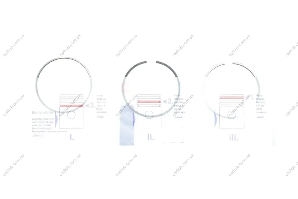 Кільця поршневі Volvo S60/S80/V60/V90/XC40/XC60/XC70/XC90 2.0D 13- (82.00mm/STD) (2-1.75-2) NPR 120 051 0025 00 (фото 1)