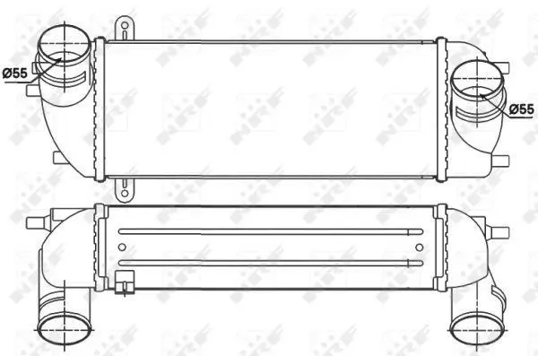 Радіатор інтеркулера Hyundai Santa Fe 2.0/2.2 CRDi 06-12 NRF 30338 (фото 1)