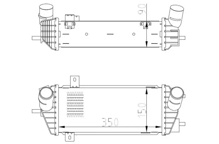 Радіатор інтеркулера Hyundai Tucson/Kia Sportage 1.7 CRDi 15-22 NRF 309070 (фото 1)