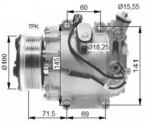 Компресор кондиціонера Honda Civic VIII 2.2 CTDi 05- NRF 32491 (фото 1)