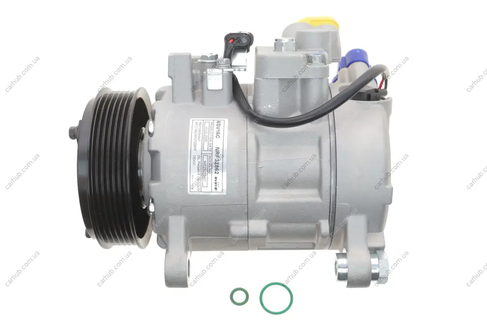 Компресор кондиціонера BMW 3 (F30/F80) 2.0i/3.0d (N57/N26/N57/N20) 12- (6PK/d=110mm) NRF 32862 (фото 1)