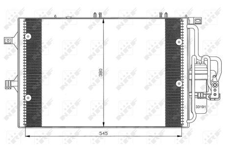 Радіатор кондиціонера (з осушувачем) Opel Combo/Corsa C 1.7 DI 16V 00- NRF 35529