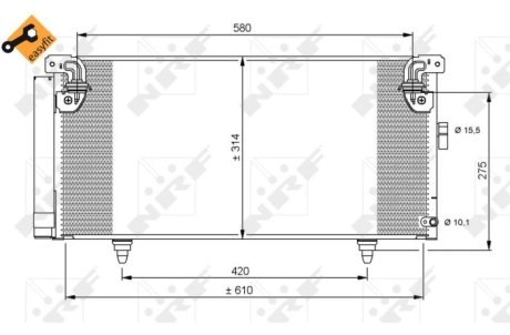 Радиатор кондиционера Subaru Legacy/Outback 2.0-3.0 03-09 NRF 35868