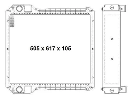 Радіатор двигуна (з рамою) JCB 2CX, 2CX FM, 2CX LE, 2CX LOADER, 2CX UTILITY, 2CX XL LE, 2CX-SMO, 2CXL, 2CXS, 2CXSL, 210 SL, 210S, 214, 215, 217, 3CN, 3CX, 3CX COMPACT, 3CX ECO CAB, 3CX HM, 3CX HMT NRF 52167