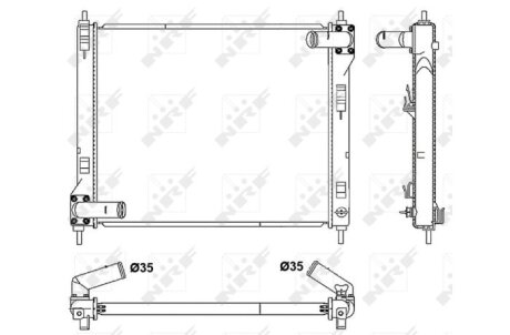 Радіатор охолодження Nissan Juke/Pulsar 1.6 DIG-T 10- NRF 53061
