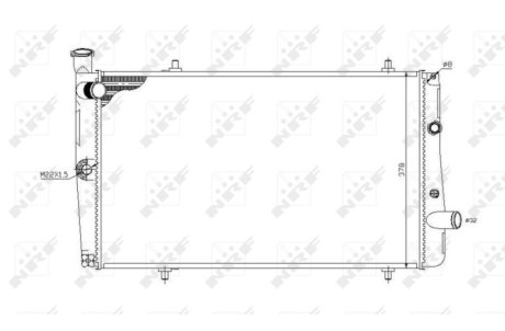 Радіатор охолодження Peugeot 309/405 1.1-1.9D 85-93 NRF 54669