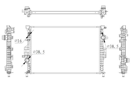 Радіатор охолодження Ford Kuga II 2.0 TDCi 13- (АКПП) NRF 550006