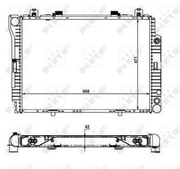 Радіатор охолодження MB S-class (W140) 3.0D/3.4D OM603/OM606 93-98 NRF 55316