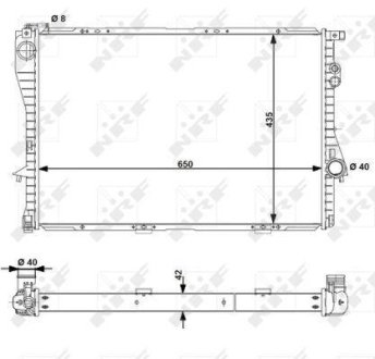 Радіатор охолодження BMW 5 (E39)/7 (E38) 2.0-5.0i 94-04 NRF 55323