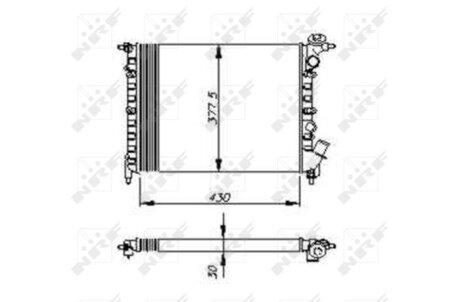 Радіатор охолодження двигуна NRF 58207