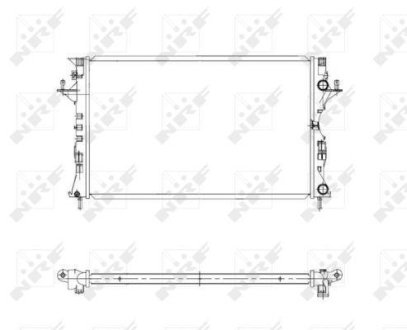 Радіатор охолодження Renault Espace/Laguna/Vel Satis 1.9/2.2dCi/2.0 02- NRF 58319