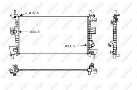 Радіатор охолодження Ford Focus 1.6 10- NRF 58487