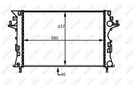 Радіатор охолодження Renault Espace IV 2.2/3.0dCi 02-06 (АКПП) NRF 58490