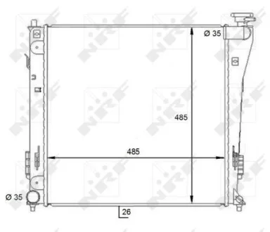 Радіатор охолодження Hyundai i40 11-19 NRF 59086