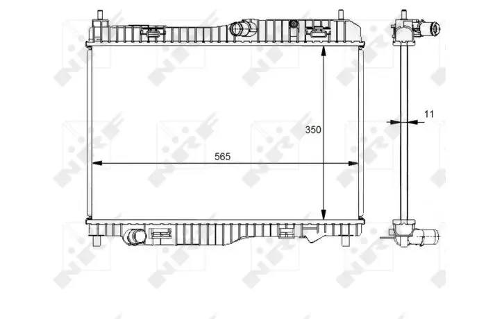 Радіатор охолодження Ford Transit Courier 1.0 EcoBoost 14-23 NRF 59138 (фото 1)