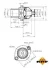 Термостат Fiat Scudo/Peugeot Expert 2.0 16V 00- (89°C) NRF 725035 (фото 2)