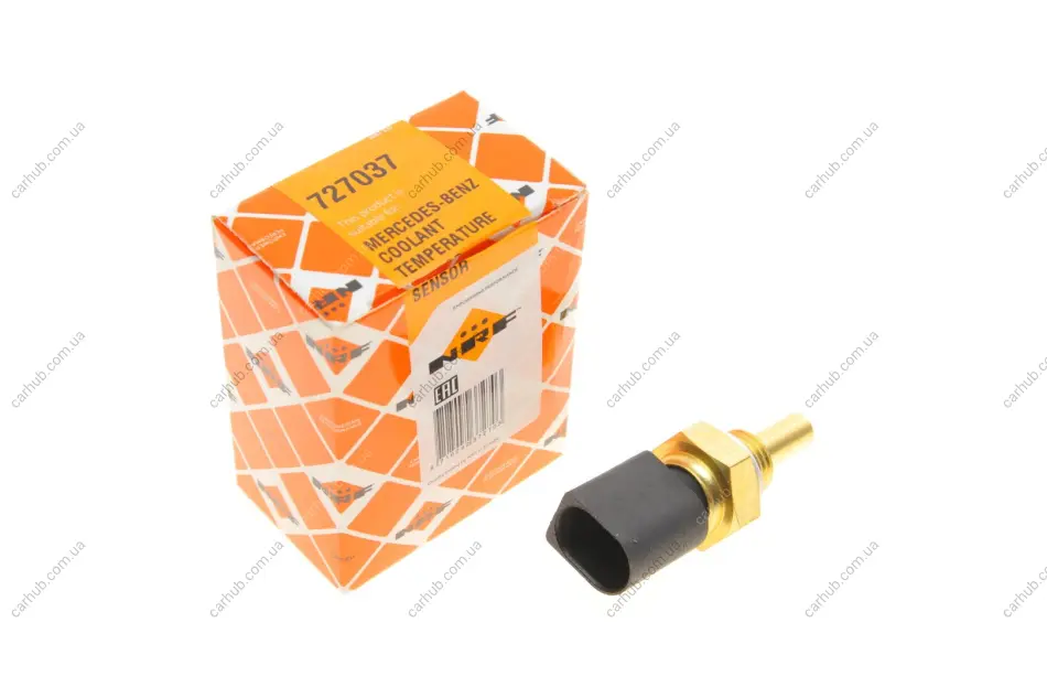 Датчик температури охолоджуючої рідини MB Atego/Vario 4.2D/6.4D 96- OM904/906 (M14x1.5)(2конт.) NRF 727037 (фото 1)
