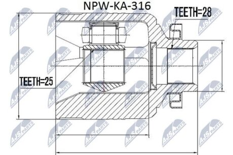 Фото шрус NTY NPWKA316 Шрус NTY NPWKA316