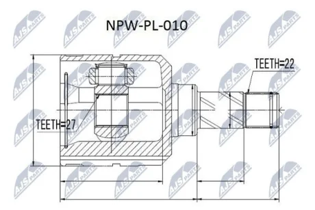 ШРУС зовнішній NTY NPWPL010