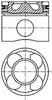 Поршень 70 (+0.4) OPEL ASTRA J, CORSA D, MERIVA B 1.3D 06.09-10.15 NURAL 87-435706-10