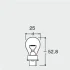 Лампа P27W 12V 27W W2.5x16d FS STANDARD OSRAM 3156 (фото 2)