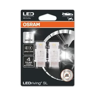LED лампочка (упаковка-блістер 2шт) P27/7W 12В 2Вт без гомологічного сертифікату LEDriving SL, Білий 6000K OSRAM 3157DWP02B