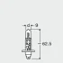Лампа (картон 1шт) H1 12В 55Вт P14,5S всесезонна All Season, жовта OSRAM 64150ALS (фото 2)