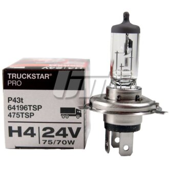 Лампа (картон 1шт) H4 24В 75/70Вт P43T Truckstar Pro NextGen 3200K OSRAM 64196TSP