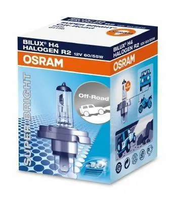Лампа (картон 1шт) R2 12В 60/55Вт P45T без гомологічного сертифікату Super Bright OSRAM 64198 (фото 1)