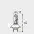 Лампа розжарювання H7 12V 55W PX26D Cool Blue Intense OSRAM 64210CBI (фото 3)