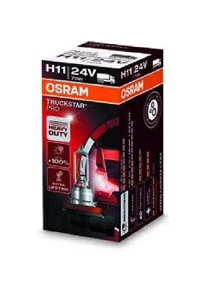 Лампа (картон 1шт) H11 24В 70Вт PGJ 19-2 Truckstar Pro NextGen OSRAM 64216TSP (фото 1)