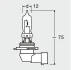 Лампа (картон 1шт) HB3 12В 60Вт P20D Standard OSRAM 9005 (фото 3)