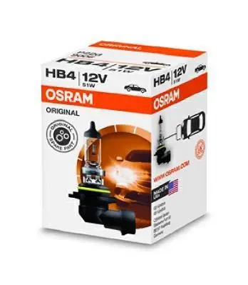 Лампа (картон 1шт) HB4 12В 55/51Вт P22D Standard OSRAM 9006 (фото 1)